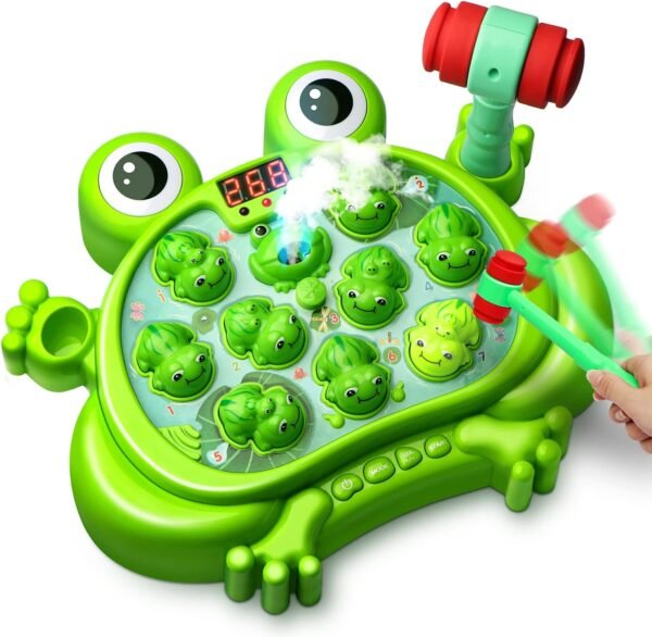 Interactive Whack-A-Frog Game – 5 Modes, Music & Lights