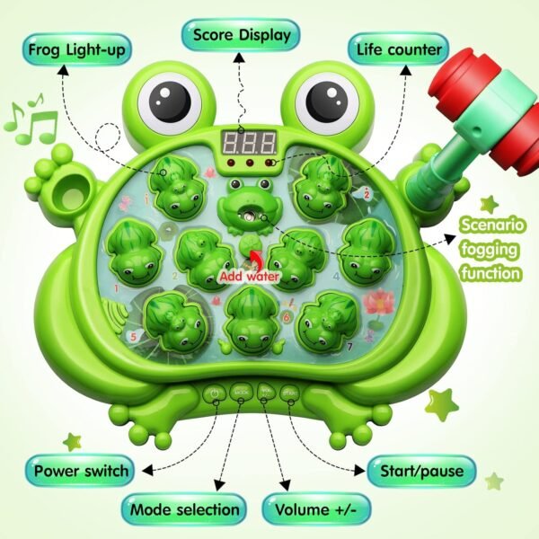 Interactive Whack-A-Frog Game – 5 Modes, Music & Lights - Image 2