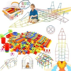 STEM Straw Building Set – 600-Piece Engineering Toy for Kids